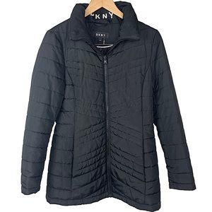 DKNY Quilted Lightweight Puffer Coat